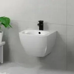 Hansgrohe Vernis Shape Einhebel-Bidetmischer mit Zugstangen-Ablaufgarnitur - schwarz