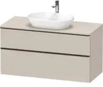 Duravit D-Neo Konsolenwaschtischunterbau mit M&ouml;belgriff Diamantschwarz - Taupe
