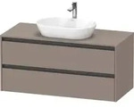 Duravit Ketho.2 Waschtischunterbau wandh&auml;ngend 1200 x 550mm - Basalt Matt Dekor