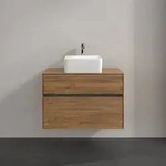 Villeroy & Boch Collaro Waschtischunterschrank 800 x 548 x 500mm - Kansas Oak