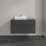 Villeroy & Boch Collaro Waschtischunterschrank 1000 x 548 x 500mm - Glossy Grey