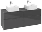 Villeroy & Boch Collaro Waschtischunterschrank 1400 x 548 x 500mm - Glossy Grey