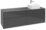Villeroy & Boch Collaro Waschtischunterschrank 1600 x 548 x 500mm - Glossy Grey