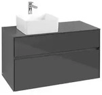 Villeroy & Boch Collaro Waschtischunterschrank 1000 x 548 x 500mm - Glossy Grey
