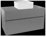 Villeroy & Boch Collaro Waschtischunterschrank 1000 x 548 x 500mm - Glossy Grey
