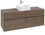 Villeroy & Boch Collaro Waschtischunterschrank 1400 x 548 x 500mm - Arizona Oak