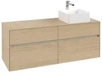 Villeroy & Boch Collaro Waschtischunterschrank 1400 x 548 x 500mm - Nordic Oak
