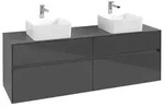 Villeroy & Boch Collaro Waschtischunterschrank 1600 x 548 x 500mm - Glossy Grey