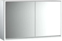 emco 979805120, emco loft Spiegelschrank Aufputz, 1300mm Aluminium/Spiegel