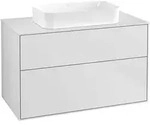 Villeroy & Boch Finion Waschtischunterschrank 1000 x 603 x 501mm, Abdeckplatte wei&szlig;