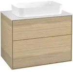Villeroy & Boch Finion Waschtischunterschrank 800 x 603 x 501mm, Abdeckplatte wei&szlig;