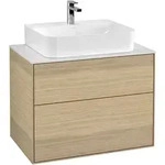 Villeroy & Boch Finion Waschtischunterschrank 800 x 603 x 501mm, Abdeckplatte wei&szlig;