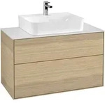 Villeroy & Boch Finion Waschtischunterschrank 1000 x 603 x 501mm, Abdeckplatte wei&szlig;