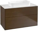 Villeroy & Boch Finion Waschtischunterschrank 1000 x 603 x 501mm, Abdeckplatte wei&szlig;
