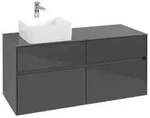 Villeroy & Boch Collaro Waschtischunterschrank 1200 x 548 x 500mm - Glossy Grey