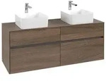 Villeroy & Boch Collaro Waschtischunterschrank 1400 x 548 x 500mm - Arizona Oak