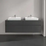 Villeroy & Boch Collaro Waschtischunterschrank 1600 x 548 x 500mm - Glossy Grey