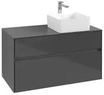 Villeroy & Boch Collaro Waschtischunterschrank 1000 x 548 x 500mm - Glossy Grey