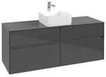 Villeroy & Boch Collaro Waschtischunterschrank 1400 x 548 x 500mm - Glossy Grey