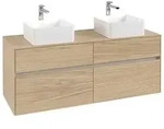 Villeroy & Boch Collaro Waschtischunterschrank 1400 x 548 x 500mm - Nordic Oak