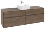 Villeroy & Boch Collaro Waschtischunterschrank 1600 x 548 x 500mm - Arizona Oak