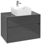 Villeroy & Boch Collaro Waschtischunterschrank 800 x 548 x 500mm - Glossy Grey