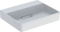 Geberit 505025001, Geberit One Aufsatzwaschtisch Abgang horizontal, 50cm wei&szlig;