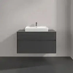 Villeroy & Boch Collaro Waschtischunterschrank 1000 x 548 x 500mm - Glossy Grey