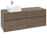 Villeroy & Boch Collaro Waschtischunterschrank 1400 x 548 x 500mm - Arizona Oak