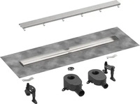 Hansgrohe 56272800, Hansgrohe RainDrain Go Komplettset Duschrinne 700 r&uuml;ckseitig