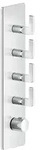 Gessi Inciso Hochleistungs-Thermostat mit 4 separaten Wegen - chrom