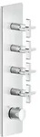 Gessi Inciso Hochleistungs-Thermostat mit 4 separaten Wegen - chrom