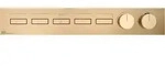 Gessi Hi-Fi Unterputz-Thermostat f&uuml;r 5 Verbraucher, 3/4 - warm bronze PVD geb&uuml;rstet