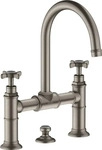Axor 16510800, Axor Montreux 2-Griff Waschtischarmatur 220 Edelstahl