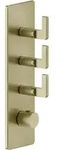 Gessi Inciso Hochleistungs-Thermostat mit 3 separaten Wegen - messing geb&uuml;rstet