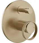 Gessi Anello 2-Wege Brause-Einhebelmischer - warm bronze geb&uuml;rstet PVD