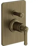 Gessi Venti20 Brause-Einhebelmischer mit Umlenkkartusche - Messing antik