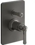 Gessi Venti20 Brause-Einhebelmischer mit Umlenkkartusche - Metall schwarz geb&uuml;rstet