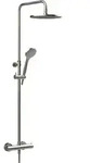 Gessi Duschs&auml;ule-Thermostat mit Antikalk-Kopfbrause Finox Optik - Finox Optik