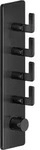 Gessi Inciso Hochleistungs-Thermostat mit 4 separaten Wegen - Metall schwarz