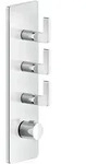 Gessi Inciso Hochleistungs-Thermostat mit 3 separaten Wegen - Bronze