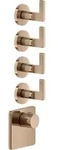 Gessi Inciso Hochleistungs-Thermostat mit 4 separaten Wegen - Kupfer PVD