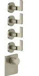 Gessi Inciso Hochleistungs-Thermostat mit 4 separaten Wegen - Finox Optik