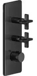 Gessi Inciso Hochleistungs-Thermostat mit 2 separaten Wegen - Metall schwarz