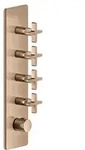 Gessi Inciso Hochleistungs-Thermostat mit 4 separaten Wegen - Kupfer PVD