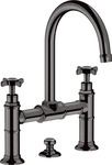 Axor 16510330, Axor Montreux 2-Griff Waschtischarmatur 220 polished black chrome