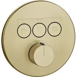 Gessi HiFi Thermostat 3-Wege - messing geb&uuml;rstet