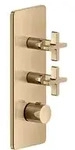 Gessi Inciso Hochleistungs-Thermostat mit 2 separaten Wegen - warm bronze PVD