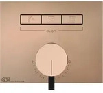 Gessi Hi-Fi Unterputz-Einhebelmischer f&uuml;r 3 Verbraucher - Kupfer PVD