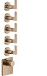Gessi Inciso Hochleistungs-Thermostat mit 5 separaten Wegen - Kupfer PVD